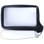 Large Handheld Page Magnifying Glass Folding Reading Magnifier with Light 2X with 5 LED Illuminated Lighted Jumbo Magnifier for Seniors Reading, Map, Macular Degeneration (2 Pack, Black and White)