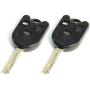 STAUBER Best Key Shell Replacement for Lexus - HYQ1512V, HYQ12BBT - NO Locksmith Required Using Your Old Key and chip! - 2 Pack (Black)