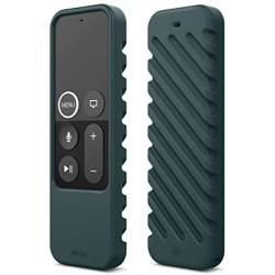 elago R3 Protective Case Compatible with Apple TV Siri Remote 4K (5th) / 4th Generation (Midnight Green) - Extra Protection, Durable Silicone, Lanyard Included, Full Access