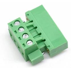 Willwin 10 Set 5.08mm Pitch Right Angle 4 Pin PCB Pluggable Terminal Blocks Connectors Green