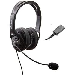 Discover D722 Noise Canceling Headset for Office Desk Phones- Only Headset for Desk Phones to Fully Enclose Ears- Works with Cisco, Avaya, Polycom, Yealink, Mitel and More