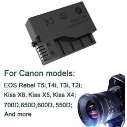 F1TP ACK-E8 AC Power Adapter Charger DR-E8 Dummy Battery Kit Replacement LP-E8 Battery Compatible Canon EOS Rebel T5i T4i T3i T2i Kiss X7 X6 X5 X4 700D 650D 600D 550D Cameras
