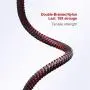 Heavy Duty Charger Cable, 3Pack 6ft USB Charging Cable, Braided Nylon Long Charger Cord Compatible with iPhone 11/11 Pro/X/Xs Max/XR / 8/8 Plus / 7/7 Plus/6/6S/6plus /iPad Mini-Red