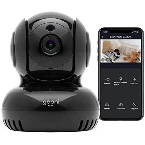 Geeni Sentinel 1080p HD Pan & Tilt Baby Security Smart Camera, Indoor Camera for Home Security, No Hub Required, Smart Camera Compatible with Alexa & Google Assistant, Requires 2.4 GHz Wi-Fi