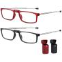 Folding Reading Glasses Compact Portable comfortable Blue Light Blocking Readers for Men Women 2 PCS in Case