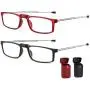 Folding Reading Glasses Compact Portable comfortable Blue Light Blocking Readers for Men Women 2 PCS in Case