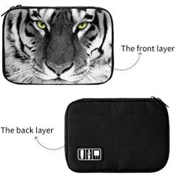 Tiger Electronic Organizer Compact Travel Cable Organizer Bag Pouch