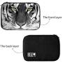 Tiger Electronic Organizer Compact Travel Cable Organizer Bag Pouch