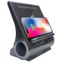 Azpen Dockall D108 Fast Wireless Charging Dock W/Bluetooth Speakers, Gray