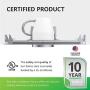 Sunco Lighting 10 Pack 4 Inch New Construction Housing, Air Tight IC Rated Steel Can, 120-277V, TP24 Connector Included for Easy Install - UL & Title 24 Compliant