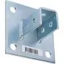 Morris Products 17454 Post Base Channel 4 Hole Square – For 1-5/8” Strut – Side Orientation, Galvanized Steel – 6” x 6” Base – Secures Strut Assembly to Floors, Surfaces