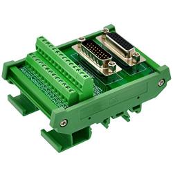 CZH-LABS DIN Rail Mount DSUB DB26HD Male/Female Header Interface Module, D-SUB Breakout Board.