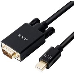 Mini DisplayPort to VGA Cable, Benfei Mini DisplayPort to VGA 6 Feet Cable (Thunderbolt 2 Compatible) with MacBook Air/Pro, Surface Pro/Dock, Monitor, Projector