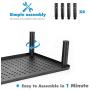 Urban Deco Computer Monitor Stand Riser 3 Height Adjustable Monitor Riser, Metal Rust-proof Desk Monitor Stand for Laptop/Printer/PC, 50Lbs Loading Capacity Pc Desktop Monitor Stand (BlACK-1pack)