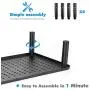Urban Deco Computer Monitor Stand Riser 3 Height Adjustable Monitor Riser, Metal Rust-proof Desk Monitor Stand for Laptop/Printer/PC, 50Lbs Loading Capacity Pc Desktop Monitor Stand (BlACK-1pack)