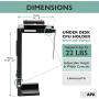Under Desk Computer Mount with 360 Degree Swivel - CPU Holder for PC Desktop Tower