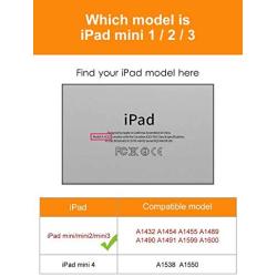 DTTO Mini Case for iPad Mini 3/2/1, (Not Compatible with Mini 5th Generation 2019) Ultra Slim Lightweight Smart Case Trifold Cover Stand with Flexible Soft TPU Back Cover [Auto Sleep/Wake],Space Grey