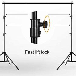 MOUNTDOG Backdrop Support Stand 10FT Adjustable Photography Studio Background Support System Kit with Carrying Bag for Photo Video Shooting