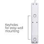 GE 6 Outlet Power Strip, 8 Ft Long Extension Cord, Grounded Outlets, UL Listed, White, 14832
