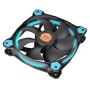 Thermaltake Riing 12 Series Blue High Static Pressure 120mm Circular LED Ring Case/Radiator Fan with Anti-Vibration Mounting System Cooling CL-F038-PL12BU-A