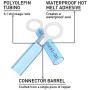 150PCS Heat Shrink Ring Connectors 3/8'' Blue 16-14 AWG - Sopoby Crimp Electrical Ring Connectors - Heat Shrink Connector Kit - Automotive, Marine, Audio, Industrial