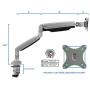 Mount-It! Single Monitor Arm Desk Mount | Gas Spring Monitor Arm | Full Motion Articulating Height Adjustable | Fits 21 22 23 24 27 30 32 Inch VESA Compatible Computer Screen | Clamp and Grommet Base Mount-It! Single Monitor Arm Desk Mount | Gas Spring Monitor Arm | Full Motion Articulating Height Adjustable | Fits 21 22 23 24 27 30 32 Inch VESA Compatible Computer Screen | Clamp and Grommet Base