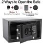 Homeyuer Security Safe Box 0.38 Cubic Feet with Induction Light,Electronic Digital Security Safe With Steel Construction,for BusinessGun Passport,Jewelry and Cash, Suitable Use in Homes,Hotels,Dormitories and Offices