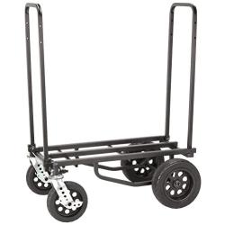 Rock-N-Roller R12STEALTH (All Terrain Stealth) 8-in-1 Folding Multi-Cart/Hand Truck/Dolly/Platform Cart/34'' to 52'' Telescoping Frame/500 lbs. Load Capacity, Black