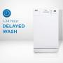 Danby 18 Inch Built in Dishwasher, 8 Place Settings, 6 Wash Cycles and 4 Temperature + Sanitize Option, Energy Star Rated with Low Water Consumption and Quiet Operation - White (DDW1804EW)