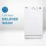 Danby 18 Inch Built in Dishwasher, 8 Place Settings, 6 Wash Cycles and 4 Temperature + Sanitize Option, Energy Star Rated with Low Water Consumption and Quiet Operation - White (DDW1804EW)
