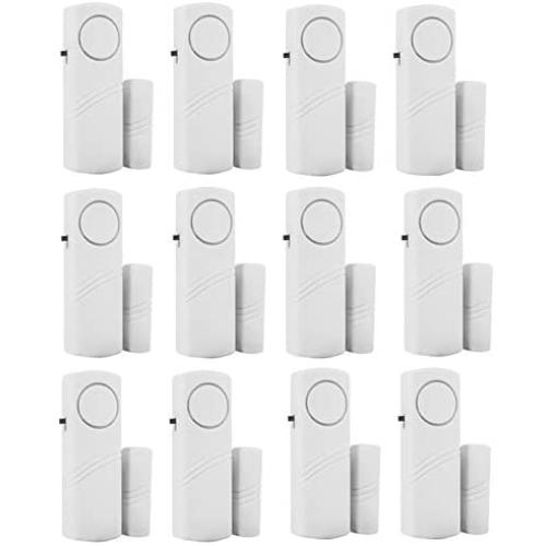Door Window Alarm, Burglar Alarm, Home Security Wireless Magnetic Sensor Anti-Theft Alarm ((12 pcs) Home Alarm)