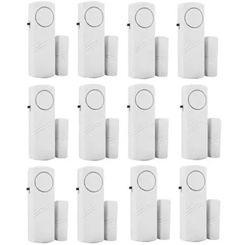 Door Window Alarm, Burglar Alarm, Home Security Wireless Magnetic Sensor Anti-Theft Alarm ((12 pcs) Home Alarm)