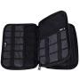 BUBM Double Layer Electronic Accessories Organizer, Travel Gadget Bag for Cables, USB Flash Drive, Plug and More, Perfect Size Fits for iPad Mini (Medium, Black)