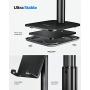 Nulaxy Phone Stand, Height Angle Adjustable Cell Phone Stand, Phone Holder for Desk Compatible with iPhone12 Mini 11 Pro Xs Xs Max Xr X 8 7 6 6s Plus, All Smartphones (4-8 inches) - Black