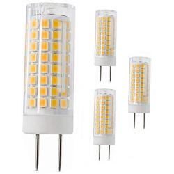 G8 Led Bulb, All New 75W Halogen Bulb Replacement, Dimmable 7W T4 G8 Led Lamps, G8 Bi-pin Base Bulb, AC120V 720lm, Under Cabinet Counter Light, Kitchen Lighting and Puck Lights, Warm White 4pack