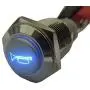 ESUPPORT 12V Car Auto Blue LED Light Momentary Speaker Horn Push Button Metal Toggle Switch 19mm