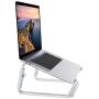 OMOTON Adjustable Laptop Stand for Desk, [Upgrade Version] 3-Level Height Laptop Holder Riser, Detachable Sturdy Aluminum Notebook Stand, for MacBook Pro and All 11-16 inches Laptops, Silver