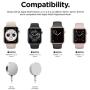 elago W2 Charger Stand Compatible with Apple Watch Series 6/SE/5/4/3/2/1 (44mm, 42mm, 40mm, 38mm), Durable Silicone, Compatible with Nightstand Mode (Black)