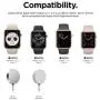 elago W2 Charger Stand Compatible with Apple Watch Series 6/SE/5/4/3/2/1 (44mm, 42mm, 40mm, 38mm), Durable Silicone, Compatible with Nightstand Mode (Black)