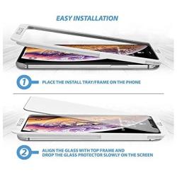 [4 Pack] Screen Protector for iPhone X, iPhone XS, iPhone 11 Pro, Beam Electronics Tempered Glass Screen Protector- 99% Touch Accurate with Easy Installation Tray and Accessories