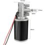 uxcell DC12V 60W 60RPM 8N.M Reversible Worm Gear Motor High Torque Speed Reducing Electric Gearbox Motor-JCF63L