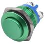APIELE 16mm Momentary Push Button Switch High Round Cap Waterproof Aluminum Shell High Flush Screw Terminals 250V AC 5A 12V 36V DC 2A 1NO SPST (Green)