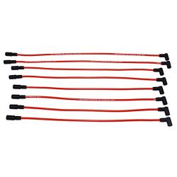 A-Team Performance Silicone Spark Plug Wires with Black 90 Degree Boot SBC Compatible with Chevy GMC Truck SUV Vortec 5.0L 5.7L 5700 350 1996-2003 Red 8.0mm