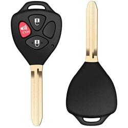 KRSCT 3-Buttons Remote Control Key Fob Fits for Toyota Rav4 2006-2010, Scion xB 2008-2012 Replaces HYQ12BBY with H Chip