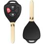KRSCT 3-Buttons Remote Control Key Fob Fits for Toyota Rav4 2006-2010, Scion xB 2008-2012 Replaces HYQ12BBY with H Chip
