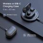 Wireless Earbuds, Mpow M12 Bluetooth Earbuds, Wireless Charging & USB-C Charging Case Bluetooth Headphones Wireless Earphones w/Mic, Bass Sound/IPX8 Waterproof/Touch Control/25 Hrs/Dual Modes, Black