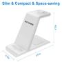 HATALKIN 3 in 1 Wireless Charging Station Compatible with Apple Products Multiple Devices Apple Watch SE 6 5 4 3 2/ iPhone 12/11/ Pro Max/X/XS/XRSE/8 Plus AirPods Pro/2 QI Fast Wireless Charger Stand