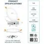 PARMIDA (6 Pack) 6 Inch 12W LED Recessed Ceiling Light with Junction Box, Dimmable Ultra-Thin Low Profile Wafer Can-Killer Panel Downlight, 900LM, IC Rated, ENERGY STAR & ETL-LISTED– 4000K Cool White