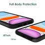 JETech Silicone Case for iPhone 11 (2019) 6.1-Inch, Silky-Soft Touch Full-Body Protective Case, Shockproof Cover with Microfiber Lining (Black)