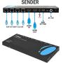 OREI 1x4 HDMI Extender Splitter Multiple Over Single Cable CAT6/7 1080P with IR Remote EDID Management - Up to 165 Ft - Loop Out - Low Latency - Full Support